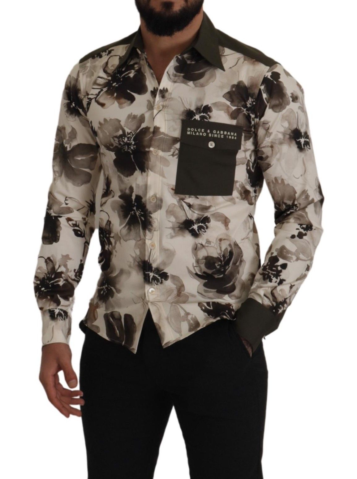 Dolce & Gabbana Floral Print Casual Cotton Shirt IT38 | XS