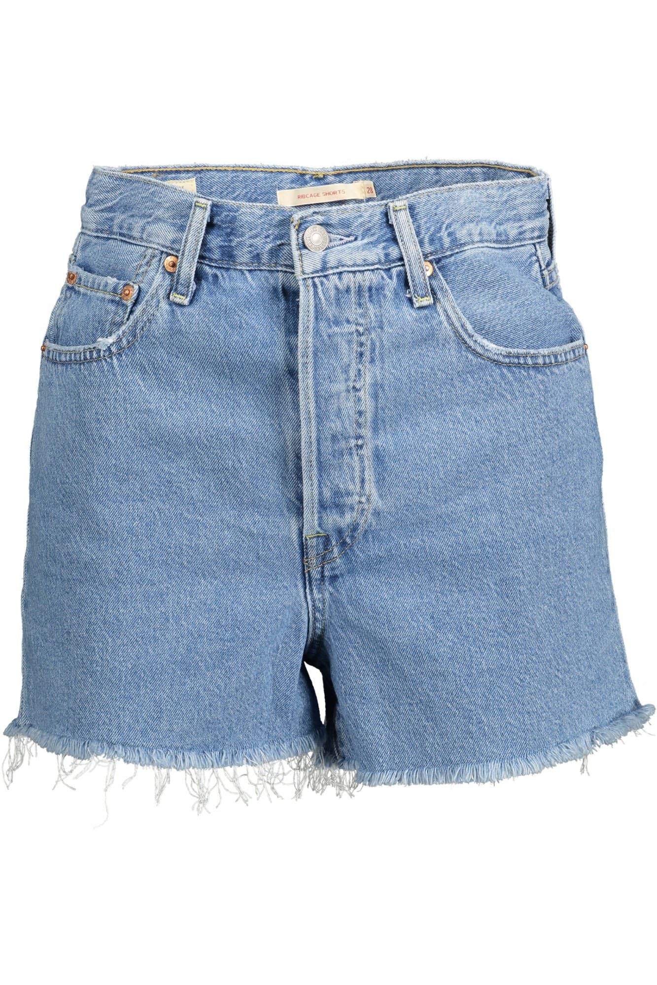 Levi's Chic Fringed Hem Denim Shorts in Light Blue W27