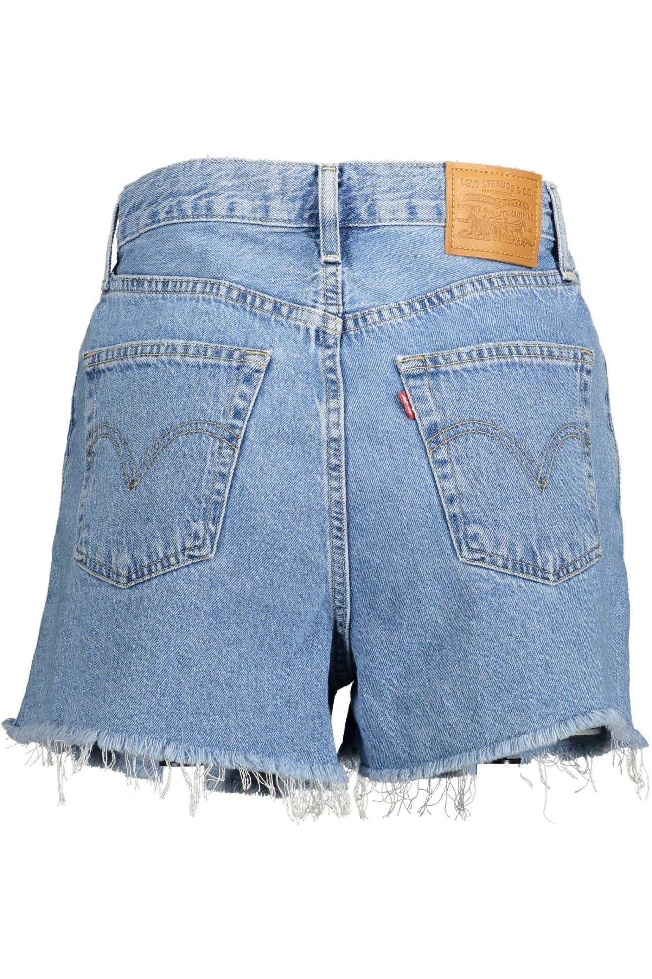 Levi's Chic Fringed Hem Denim Shorts in Light Blue W27