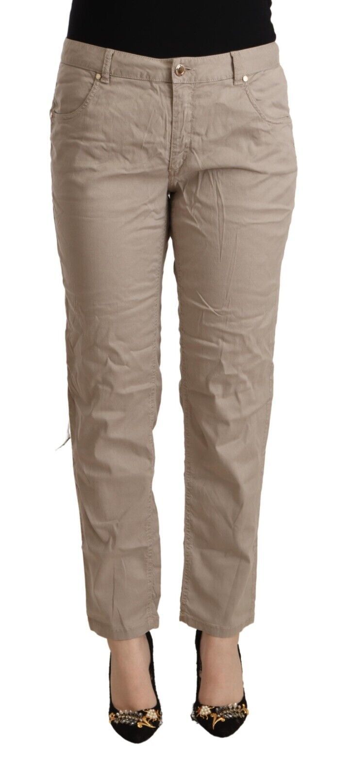 Acht Beige Mid Waist Tapered Pants IT42 | M