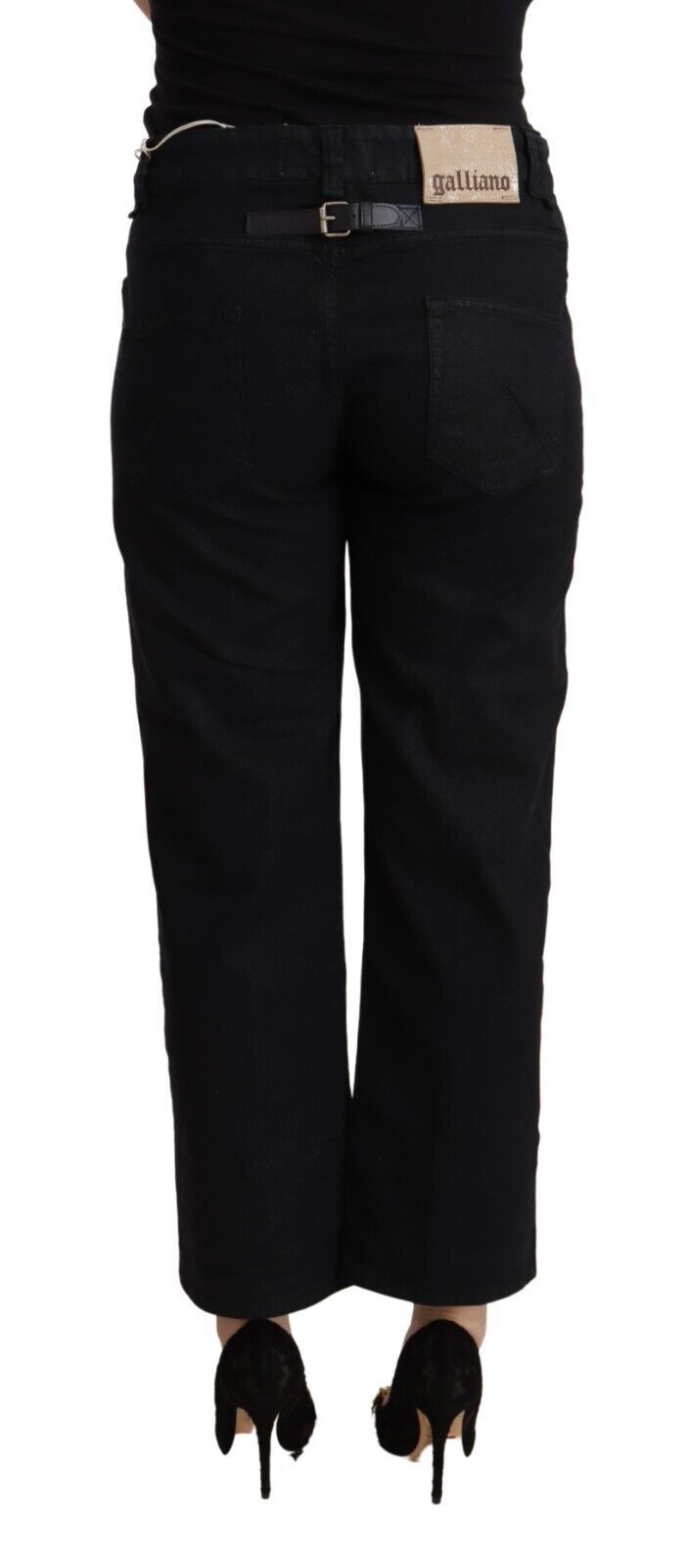 John Galliano Elegant High Waist Cropped Jeans W30