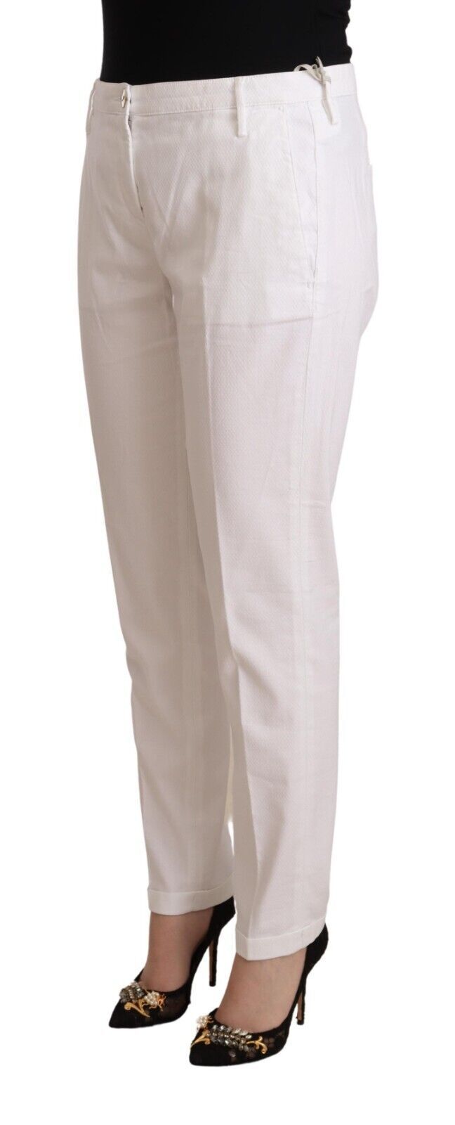 Jacob Cohen Elegant Mid Waist Tapered Trousers W31