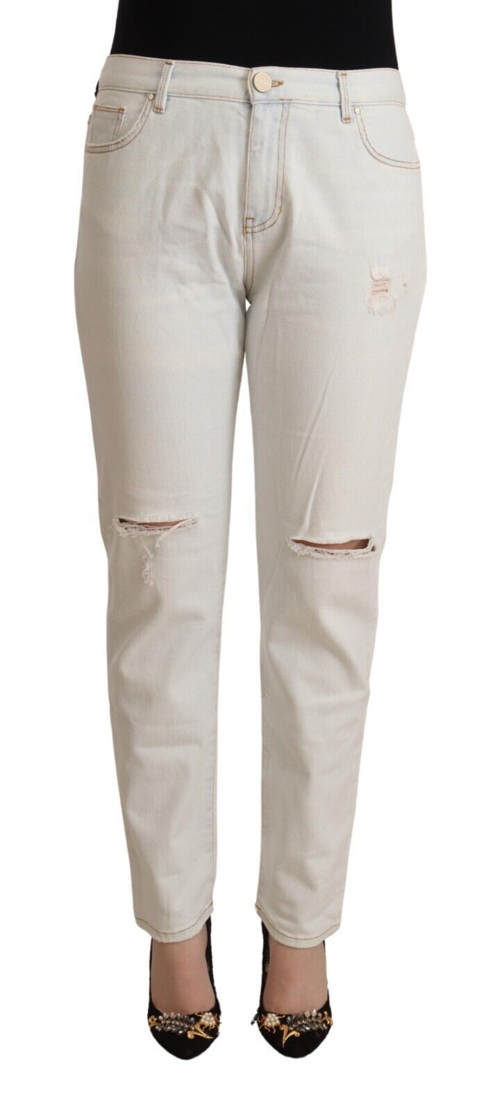 PINKO White Mid Waist Skinny Denim Jeans W28