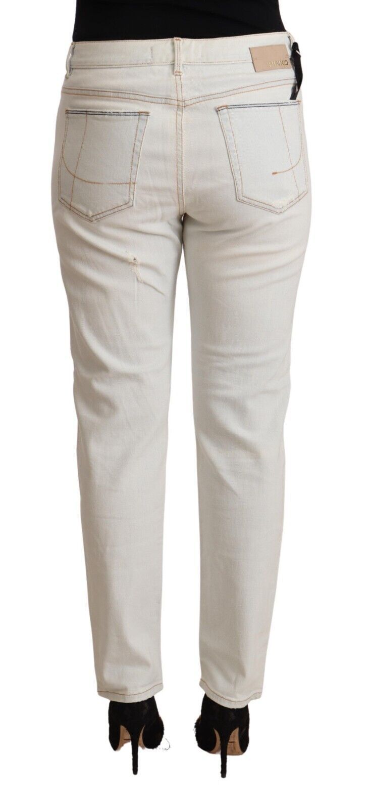 PINKO White Mid Waist Skinny Denim Jeans W28