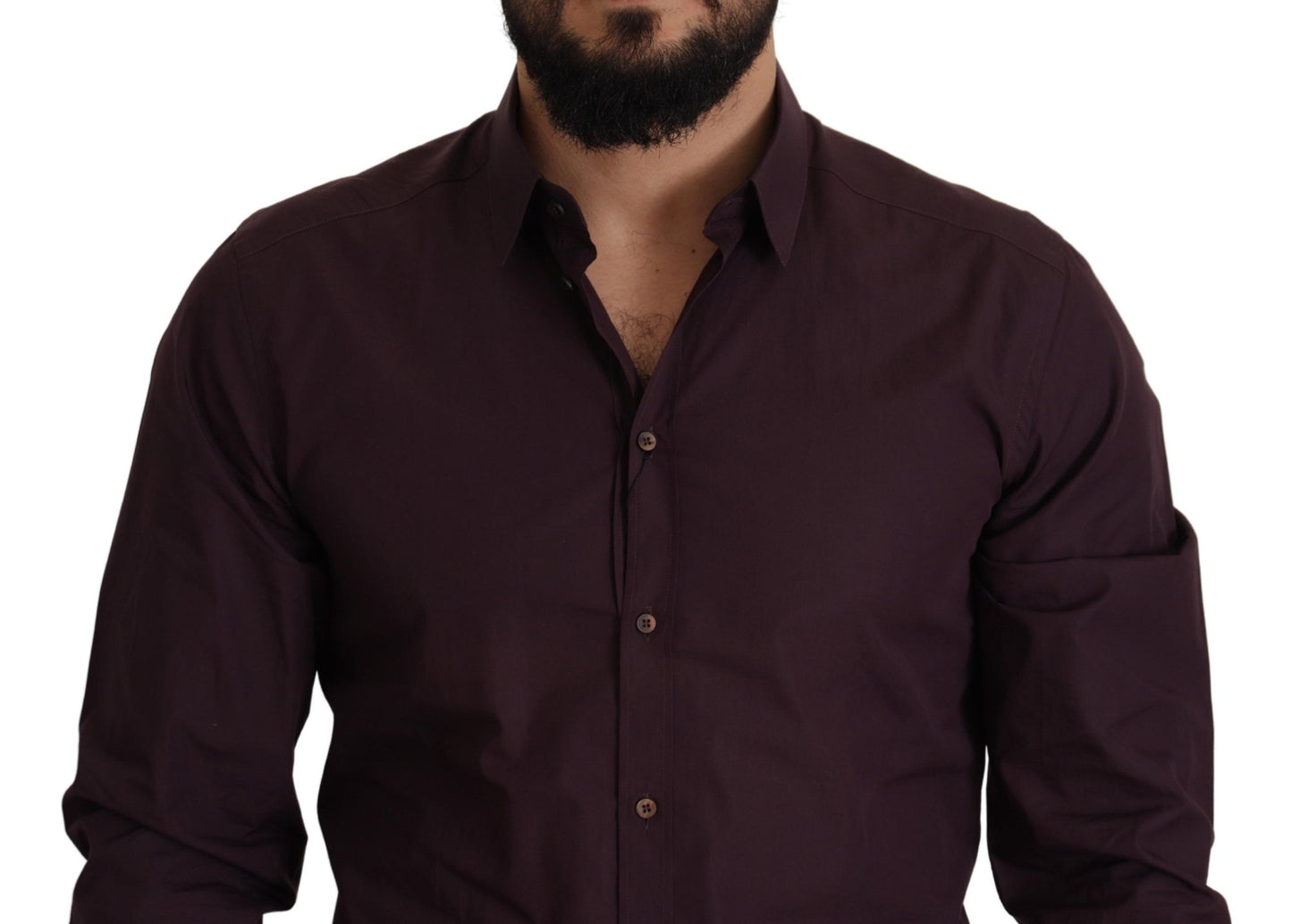 Dolce & Gabbana Regal Purple Slim Fit Dress Shirt IT41 | L