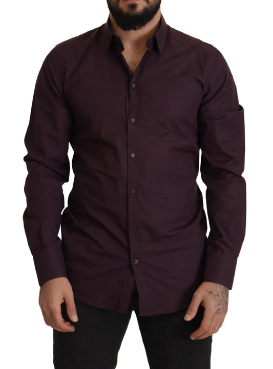 Dolce & Gabbana Regal Purple Slim Fit Dress Shirt IT41 | L