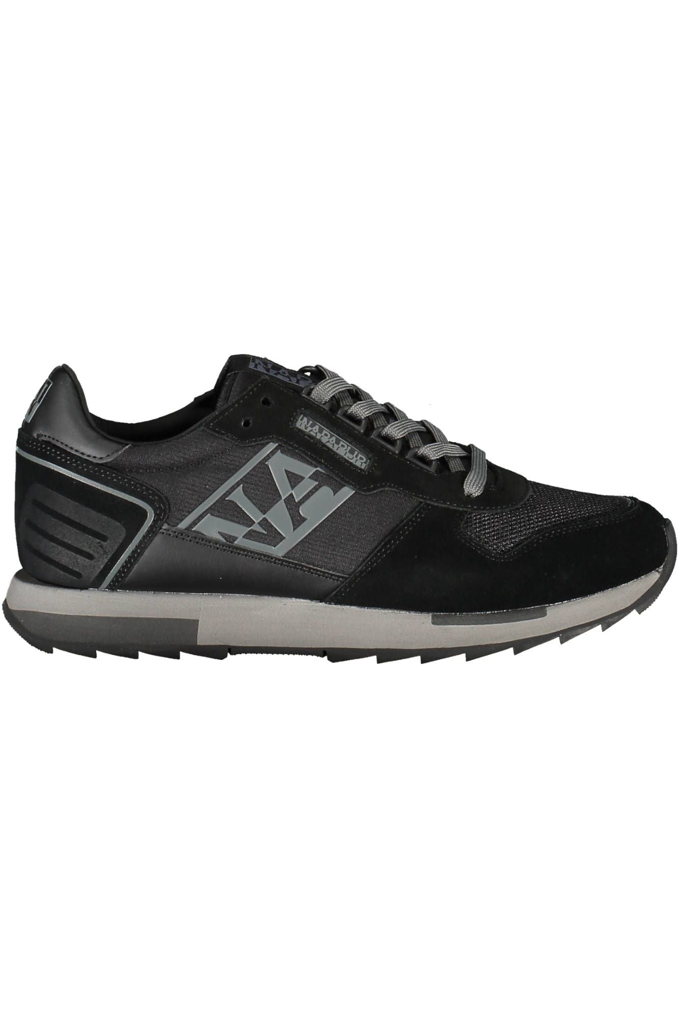 Napapijri Black Polyester Men Sneaker EU40 | US7