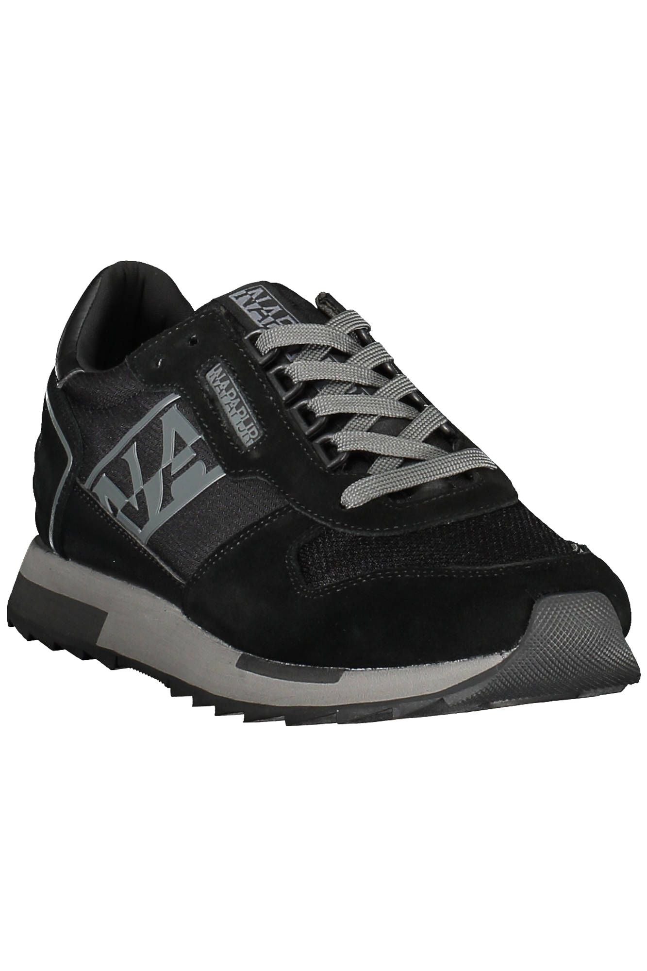 Napapijri Black Polyester Men Sneaker EU40 | US7