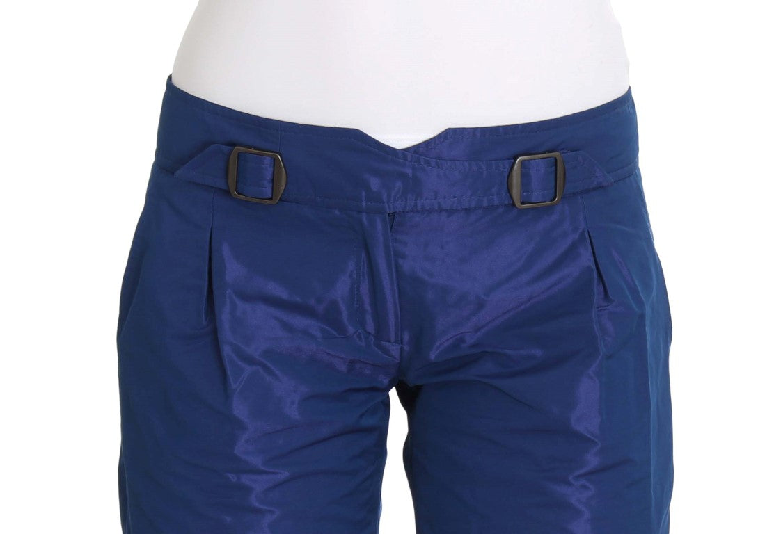 Ermanno Scervino Chic Blue Mid Waist Shorts IT40 | S