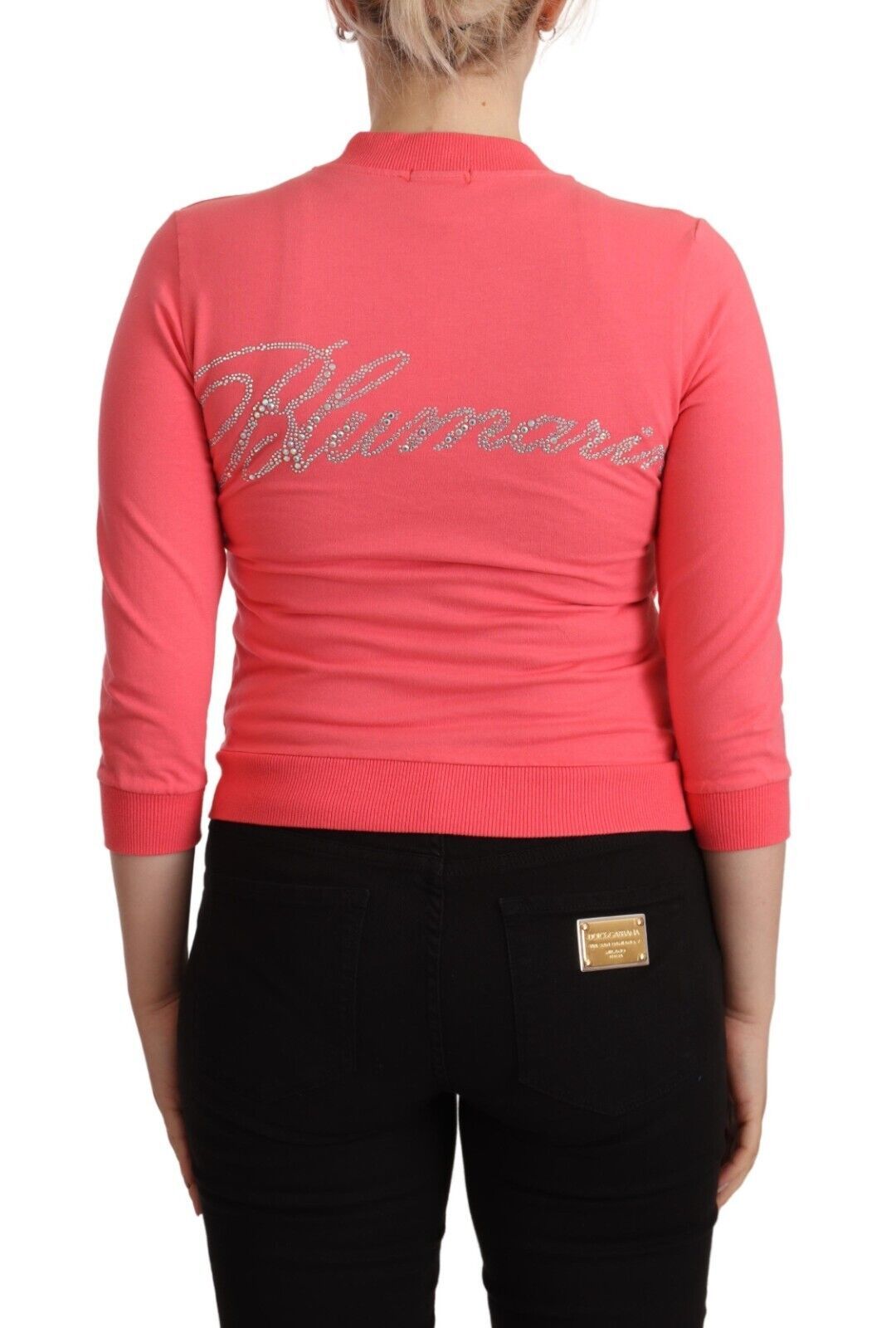 Blumarine Elegant Pink Full Zip Sweater IT40 | S