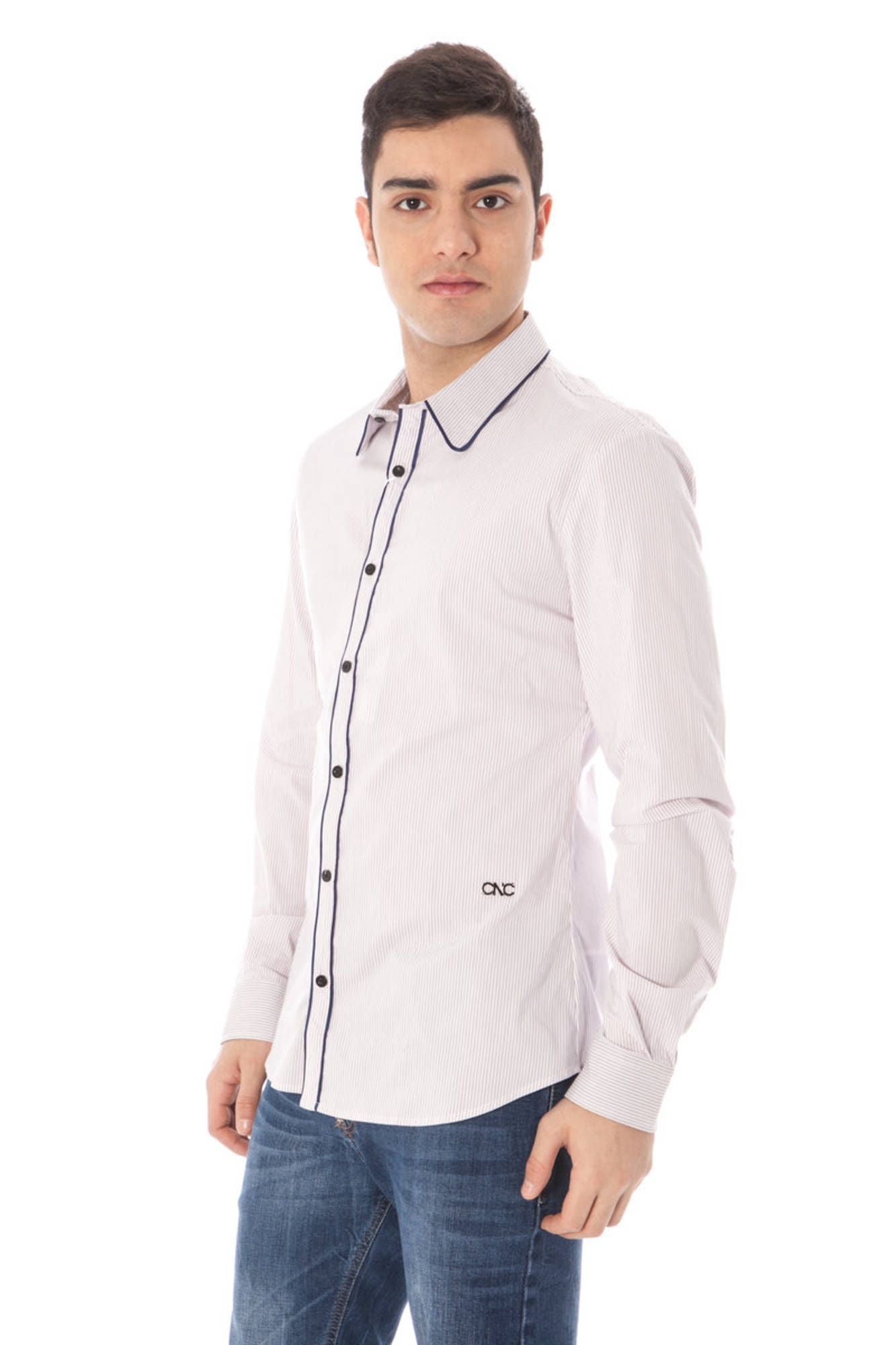 Costume National Pink Cotton Men Shirt