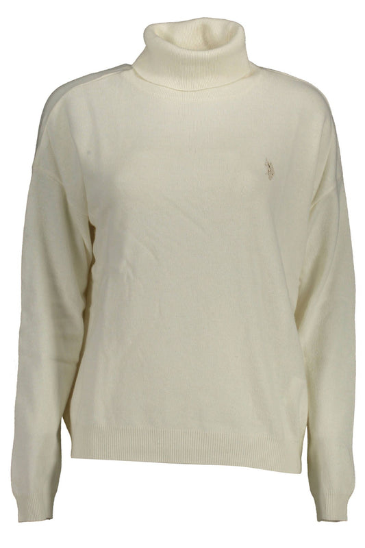 U.S. POLO ASSN. White Wool Women Sweater