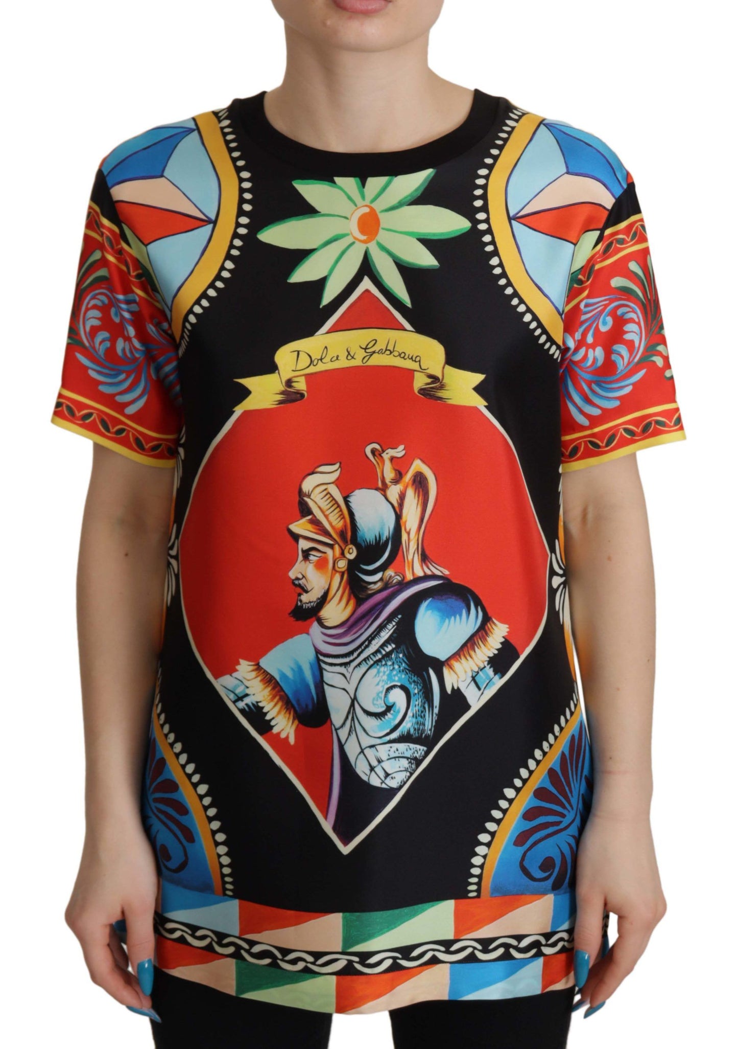 Dolce & Gabbana Glamourous Multicolor Silk Top IT36 / XS