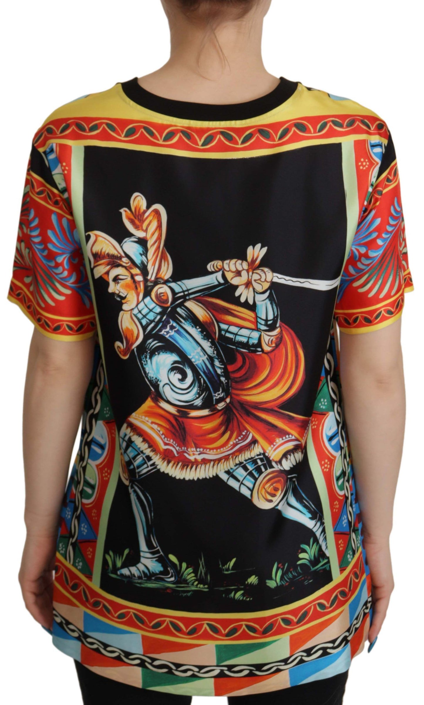 Dolce & Gabbana Glamourous Multicolor Silk Top IT36 / XS