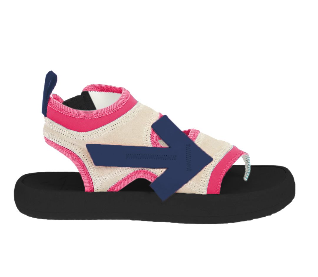 Off-White Fuchsia Neoprene Suede Sandals EU38 | US8