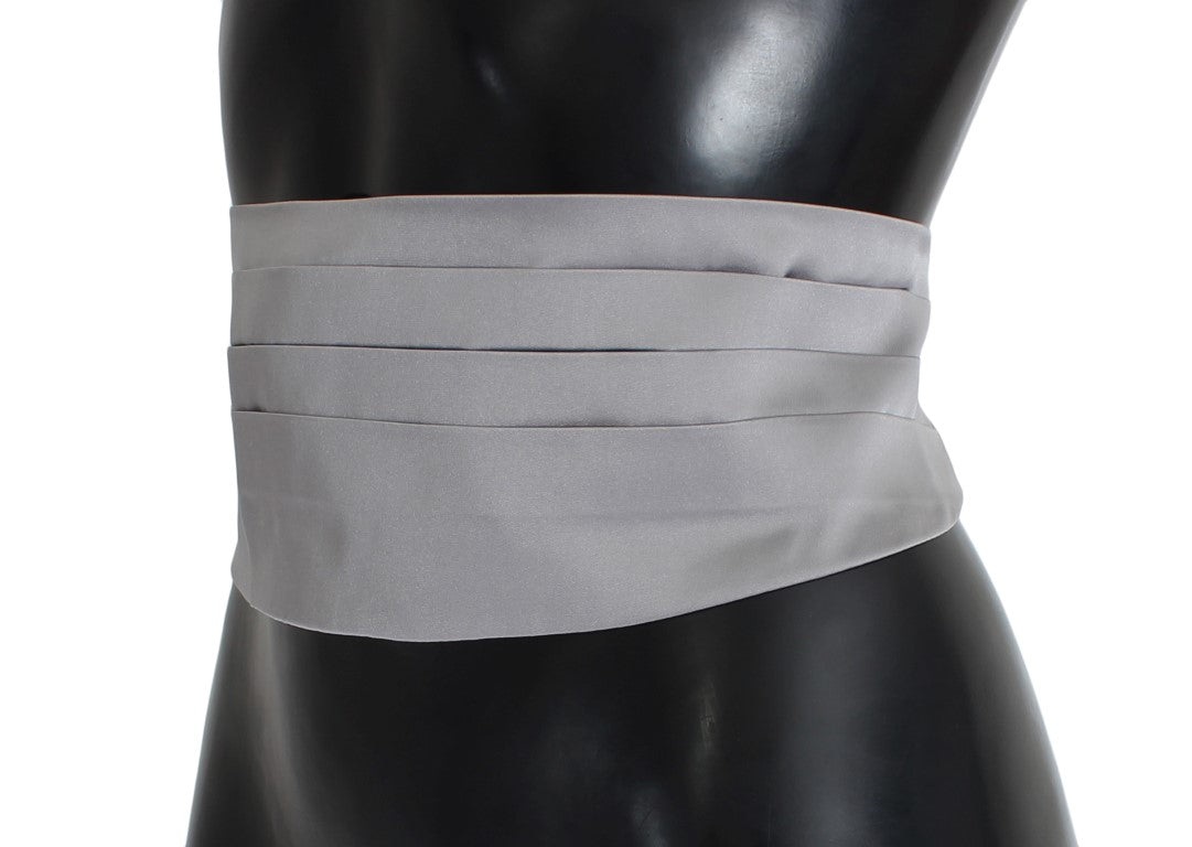 Dolce & Gabbana Elegant Silk Gray Cummerbund IT48 / M