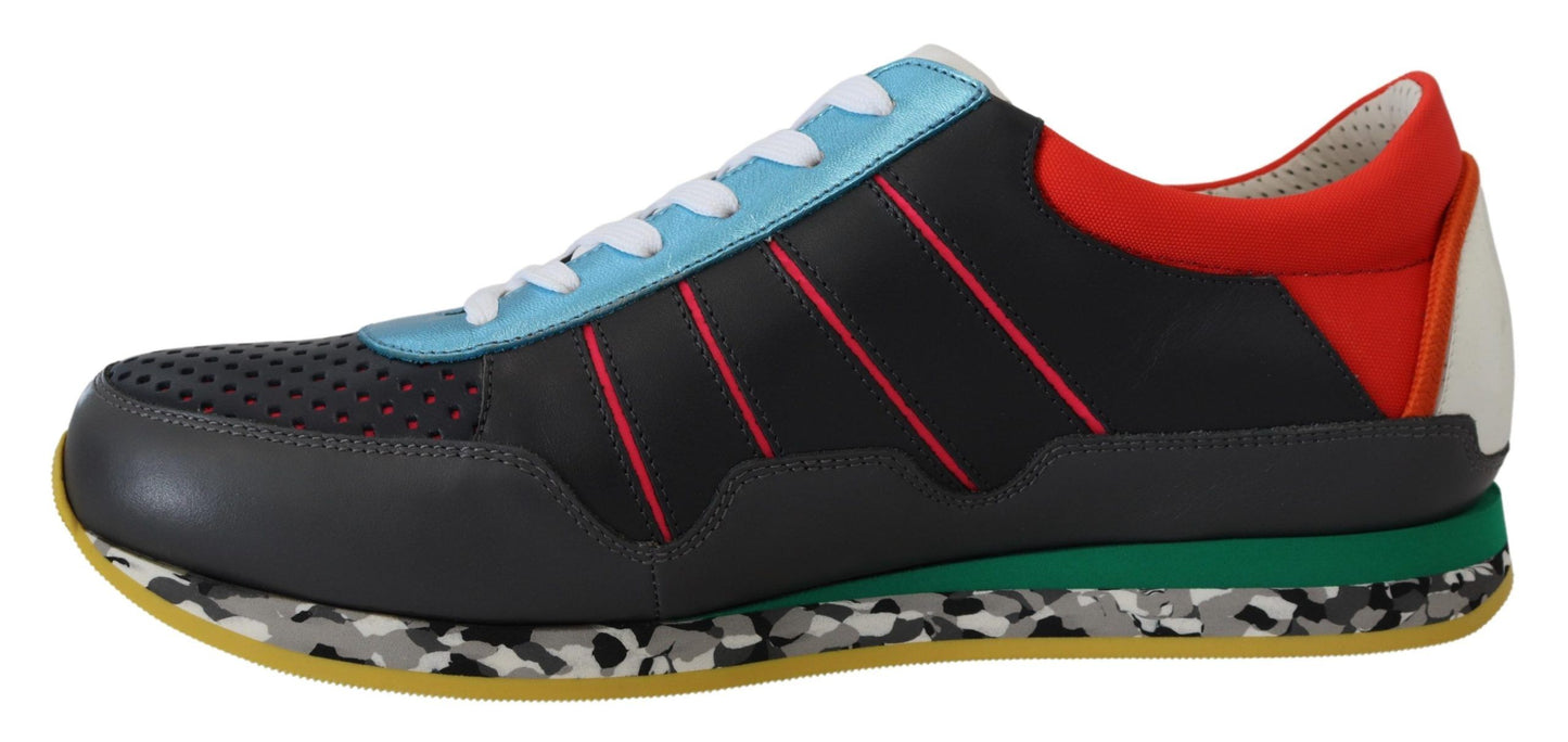 Dolce & Gabbana Multicolor Leather-Blend Low Top Sneakers EU40 / US7