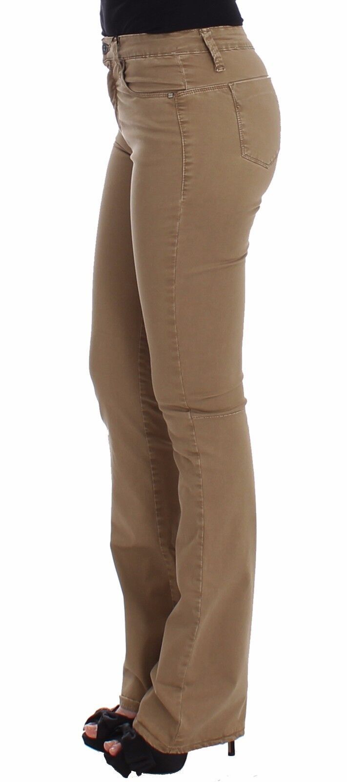 Costume National Chic Beige Straight Leg Fashion Jeans W26