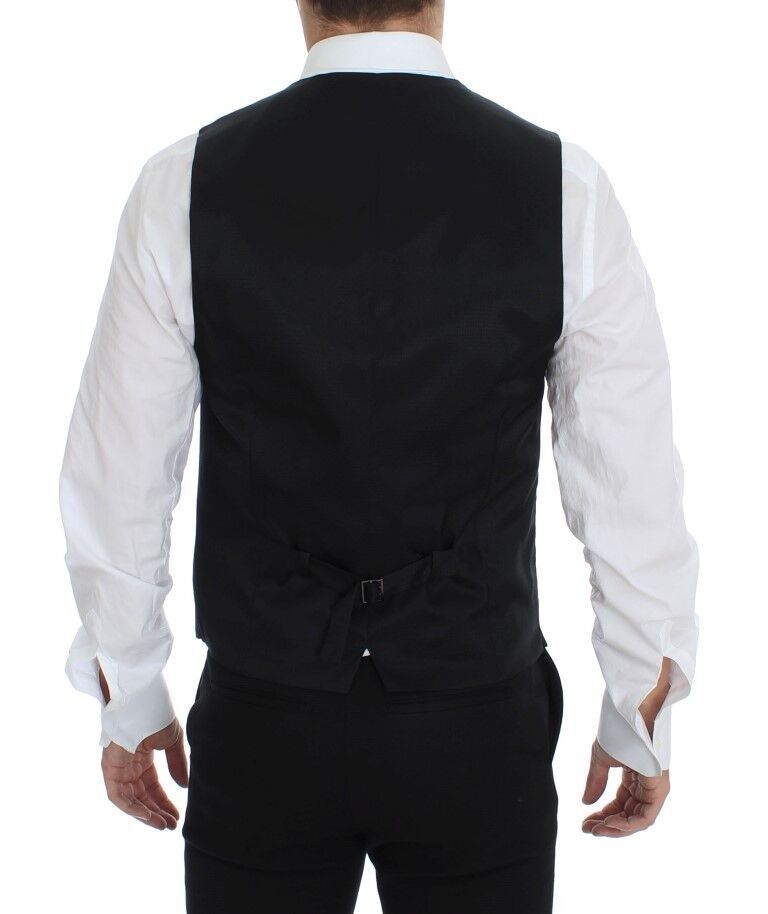 Dolce & Gabbana Elegant Gray Wool Formal Vest IT48 / M