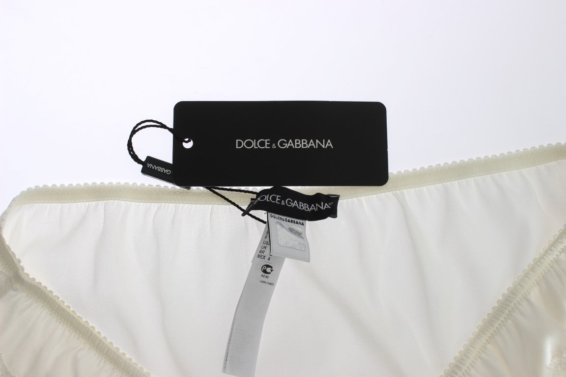 Dolce & Gabbana Elegant White Silk Blend Underwear IT1 / XS