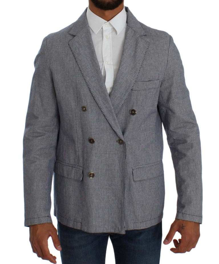 Master Coat Elegant Double-Breasted Blue Blazer IT50 | L