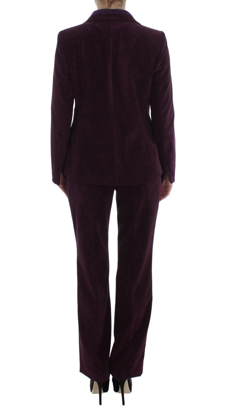 BENCIVENGA Elegant Purple Wool Blend Three Piece Suit Set IT42 | M