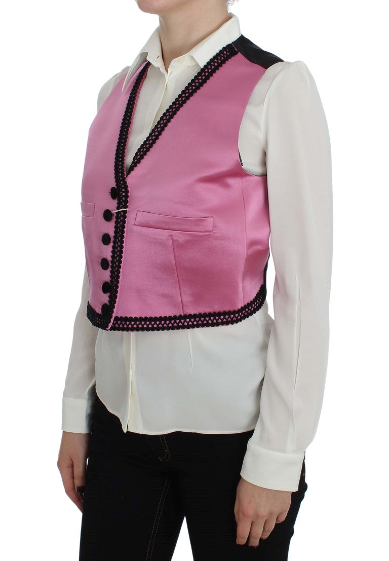 Dolce & Gabbana Silk-Cotton Blend Torero Inspired Vest IT42 | M