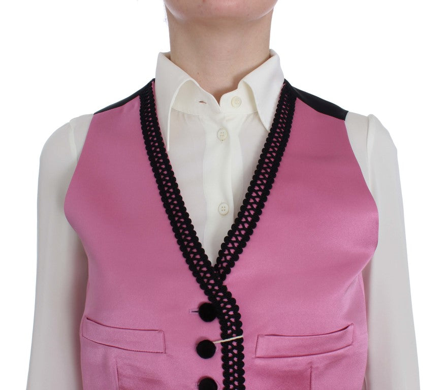 Dolce & Gabbana Silk-Cotton Blend Torero Inspired Vest IT42 | M