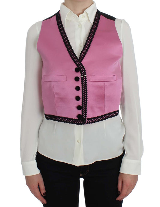 Dolce & Gabbana Silk-Cotton Blend Torero Inspired Vest IT42 | M