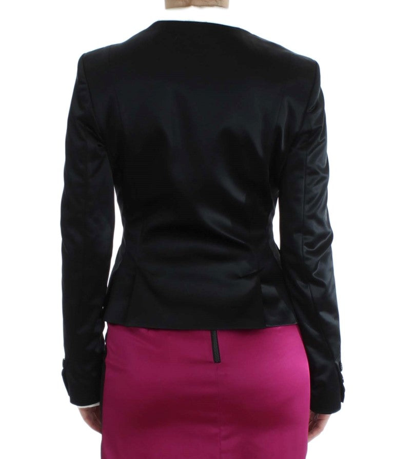 Exte Chic Black and Pink Single-Breasted Blazer IT40 | S