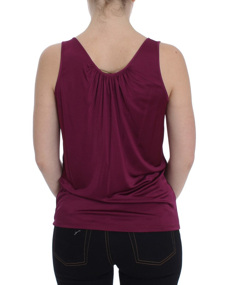 PLEIN SUD Elegant Purple Rayon Cami Blouse