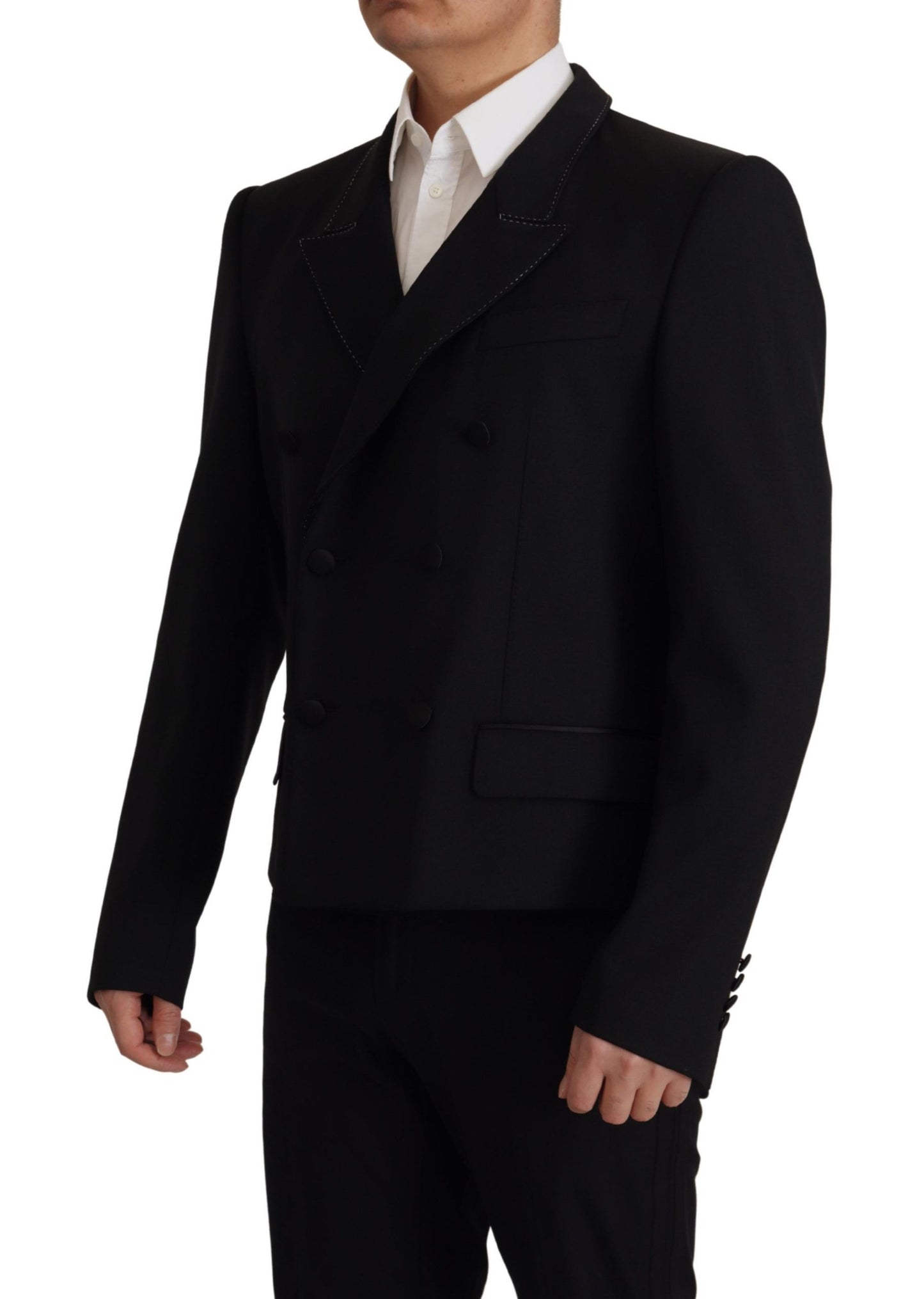 Dolce & Gabbana Elegant Double Breasted Wool Blazer IT48 / M