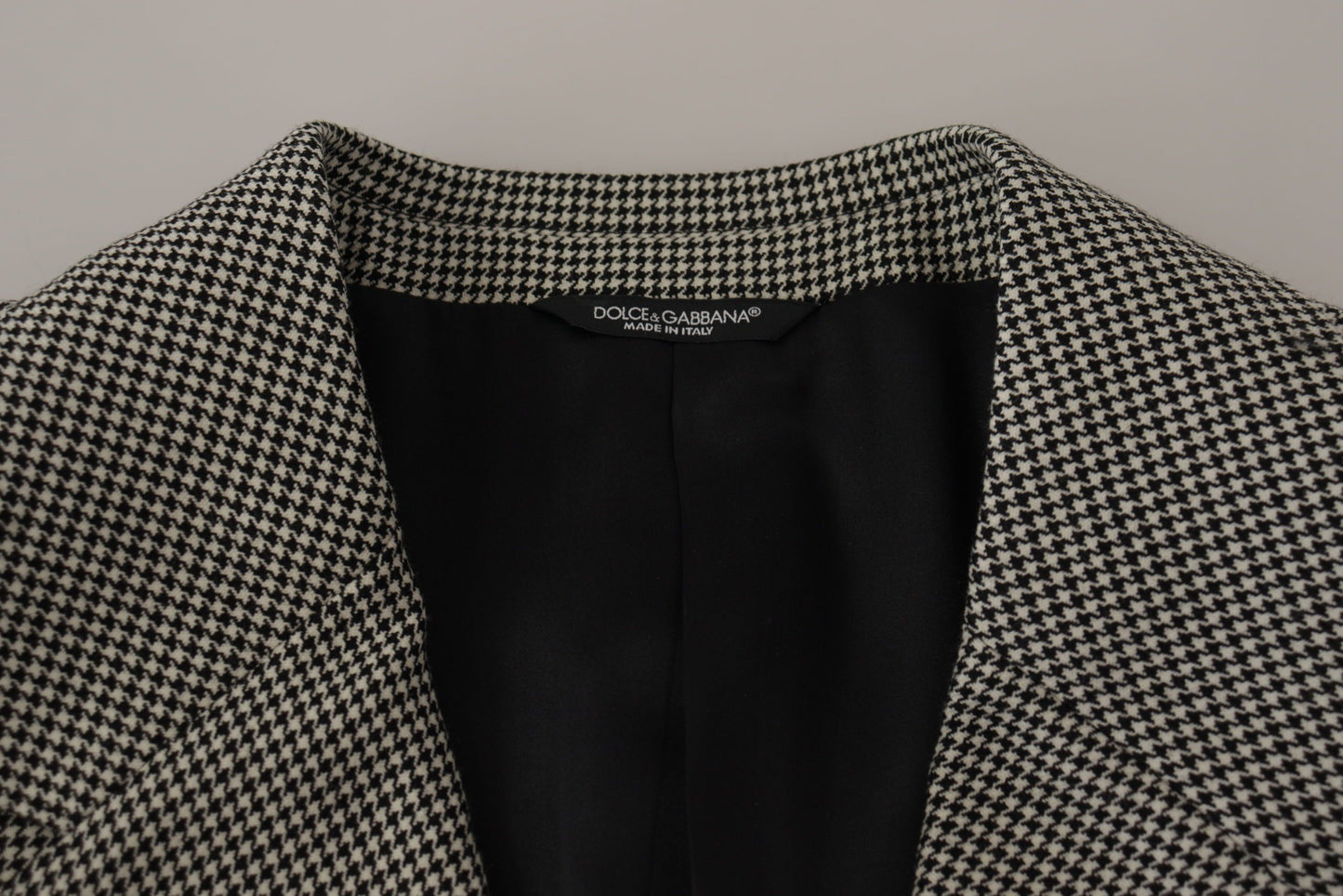 Dolce & Gabbana Elegant Gray Checkered Wool Blazer IT48 / M