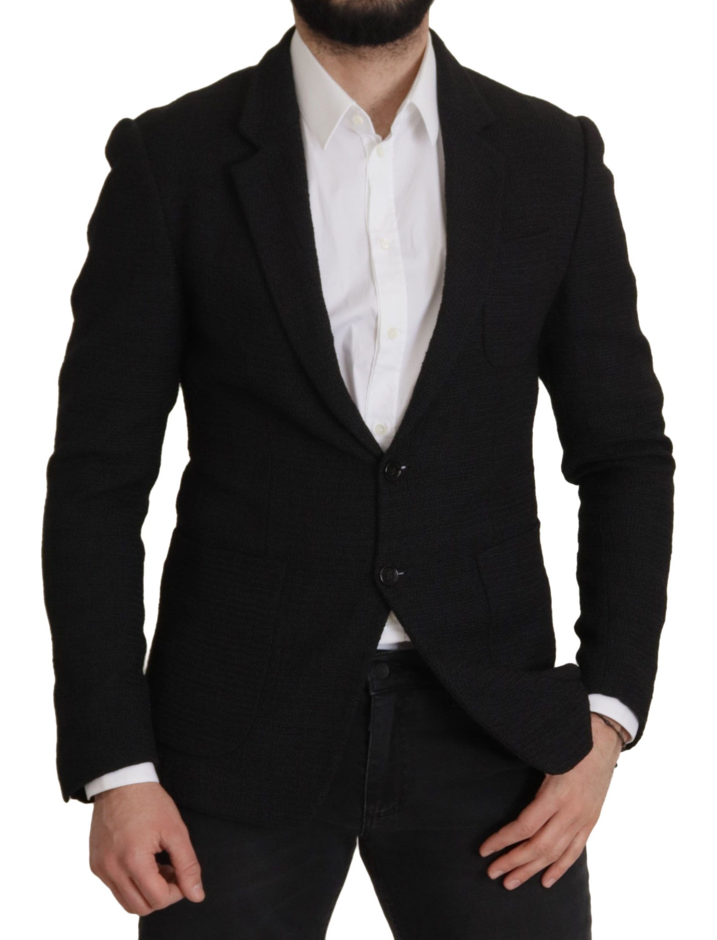 Dolce & Gabbana Elegant Single Breasted Wool Blazer IT50 / L