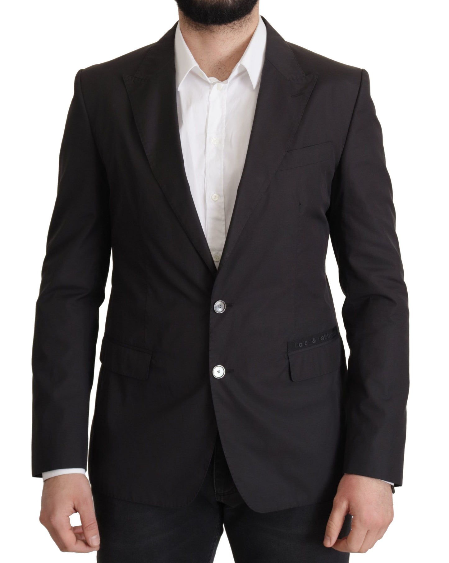 Dolce & Gabbana Elegant Taormina Black Cotton Blazer IT50 / L