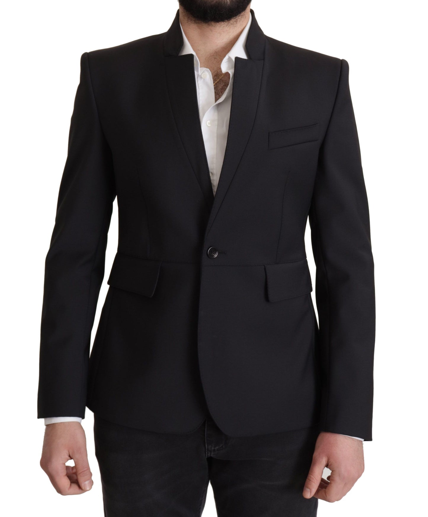 Dolce & Gabbana Elegant Single-Breasted Wool Blazer IT50 / L