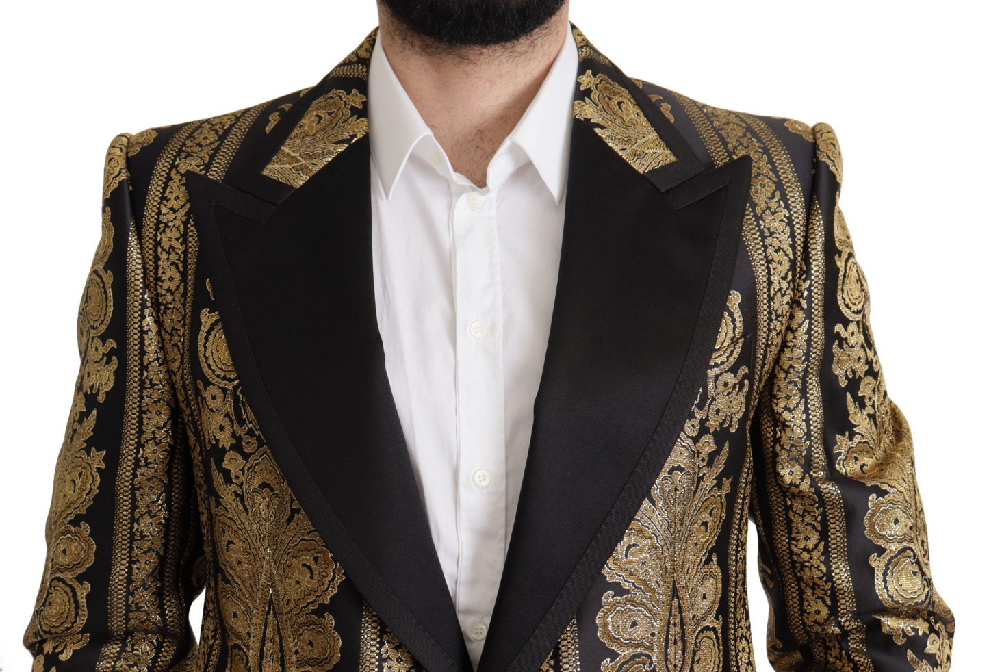 Dolce & Gabbana Elegant Single Breasted Jacquard Blazer IT54 / XL