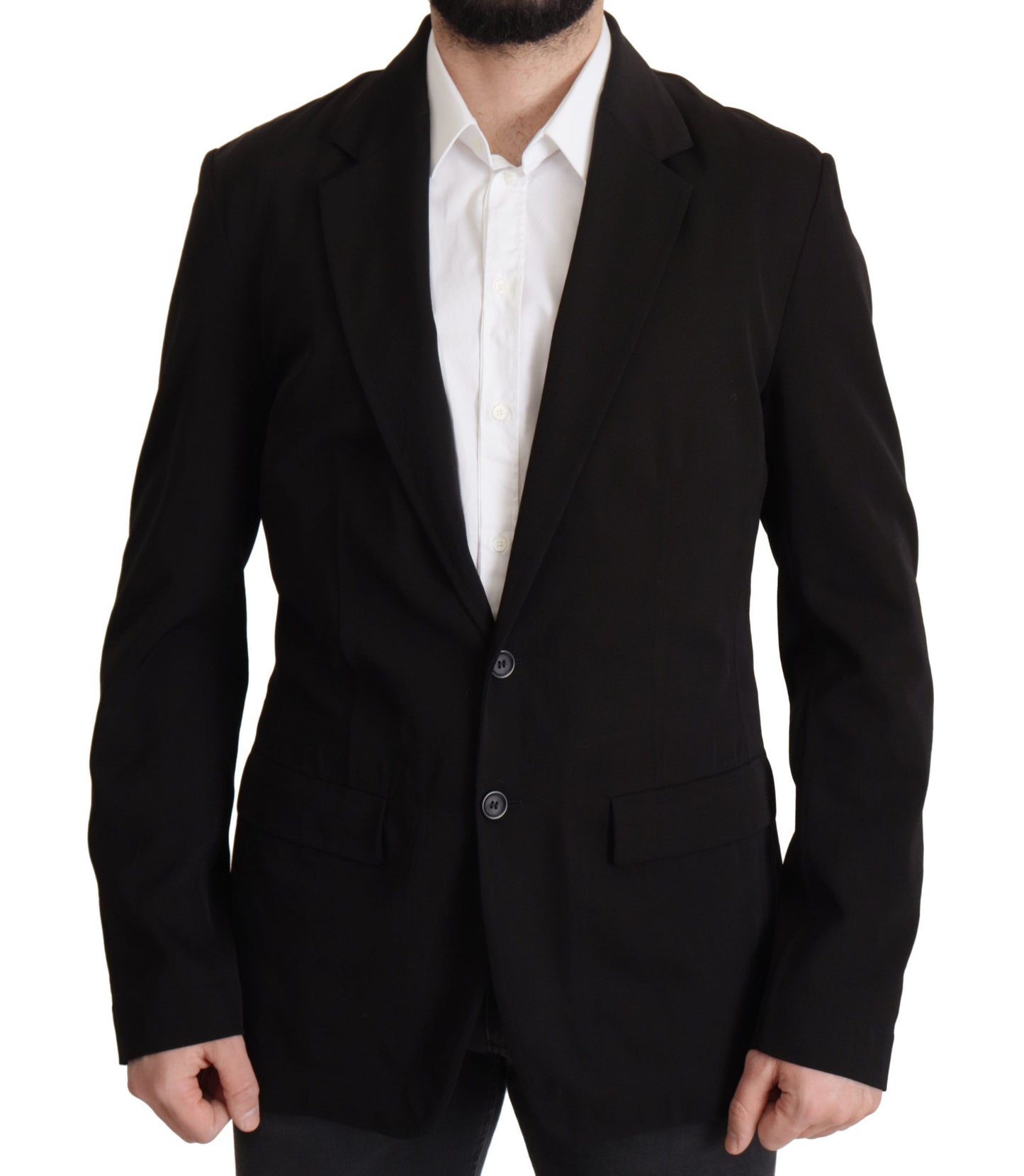 Dolce & Gabbana Elegant Virgin Wool Single Breasted Jacket IT50 / L