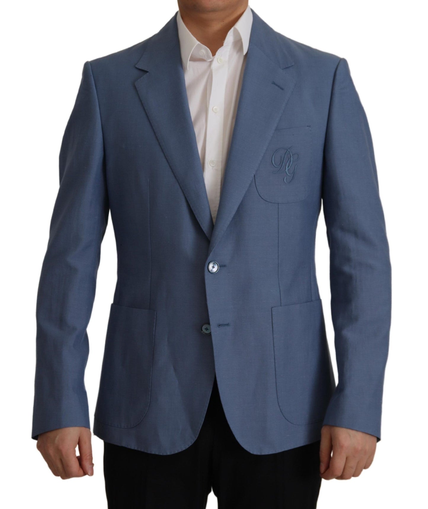 Dolce & Gabbana Elegant Single Breasted Linen Jacket IT48 / M