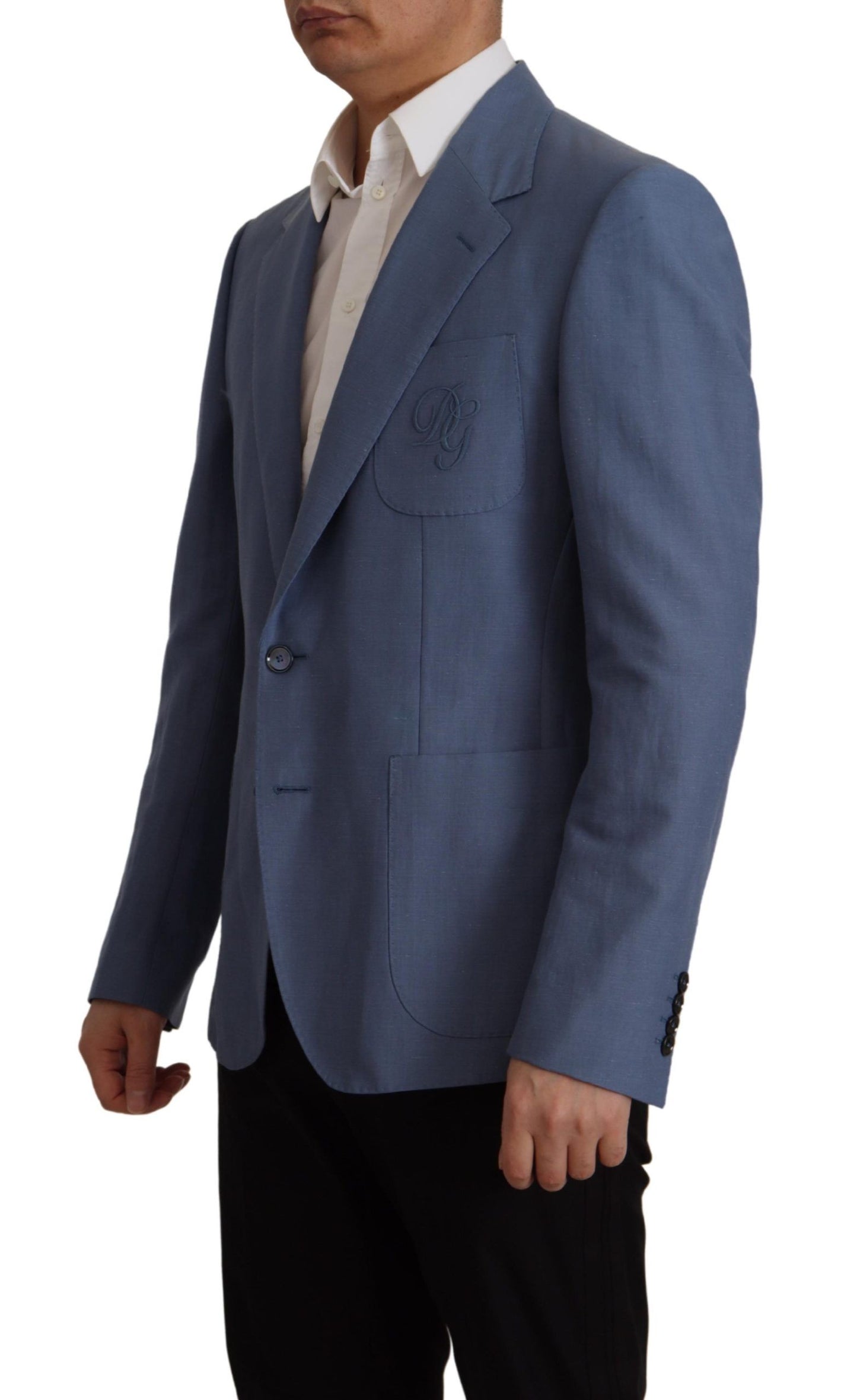 Dolce & Gabbana Elegant Single Breasted Linen Jacket IT48 / M