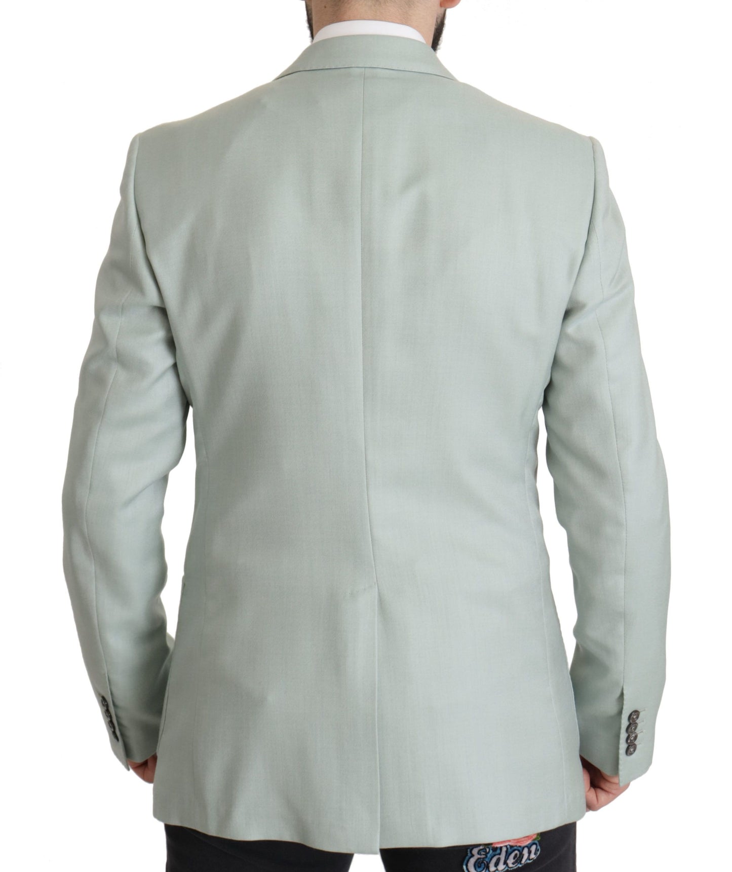 Dolce & Gabbana Elegant Mint Green Silk-Cashmere Blazer IT52 / L