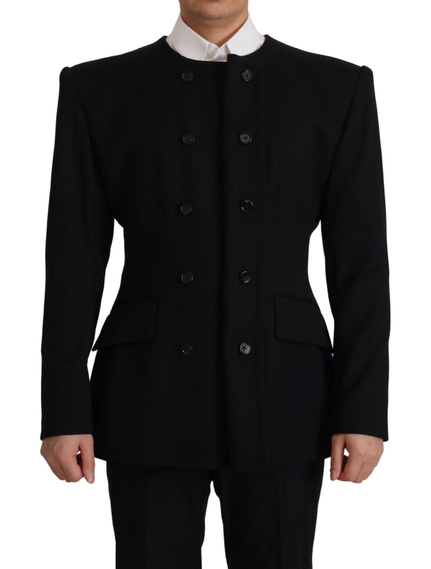 Dolce & Gabbana Elegant Slim Fit Double Breasted Wool Blazer IT48 / M