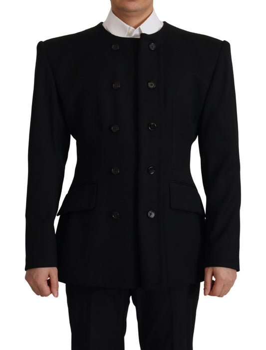 Dolce & Gabbana Elegant Slim Fit Double Breasted Wool Blazer IT48 / M