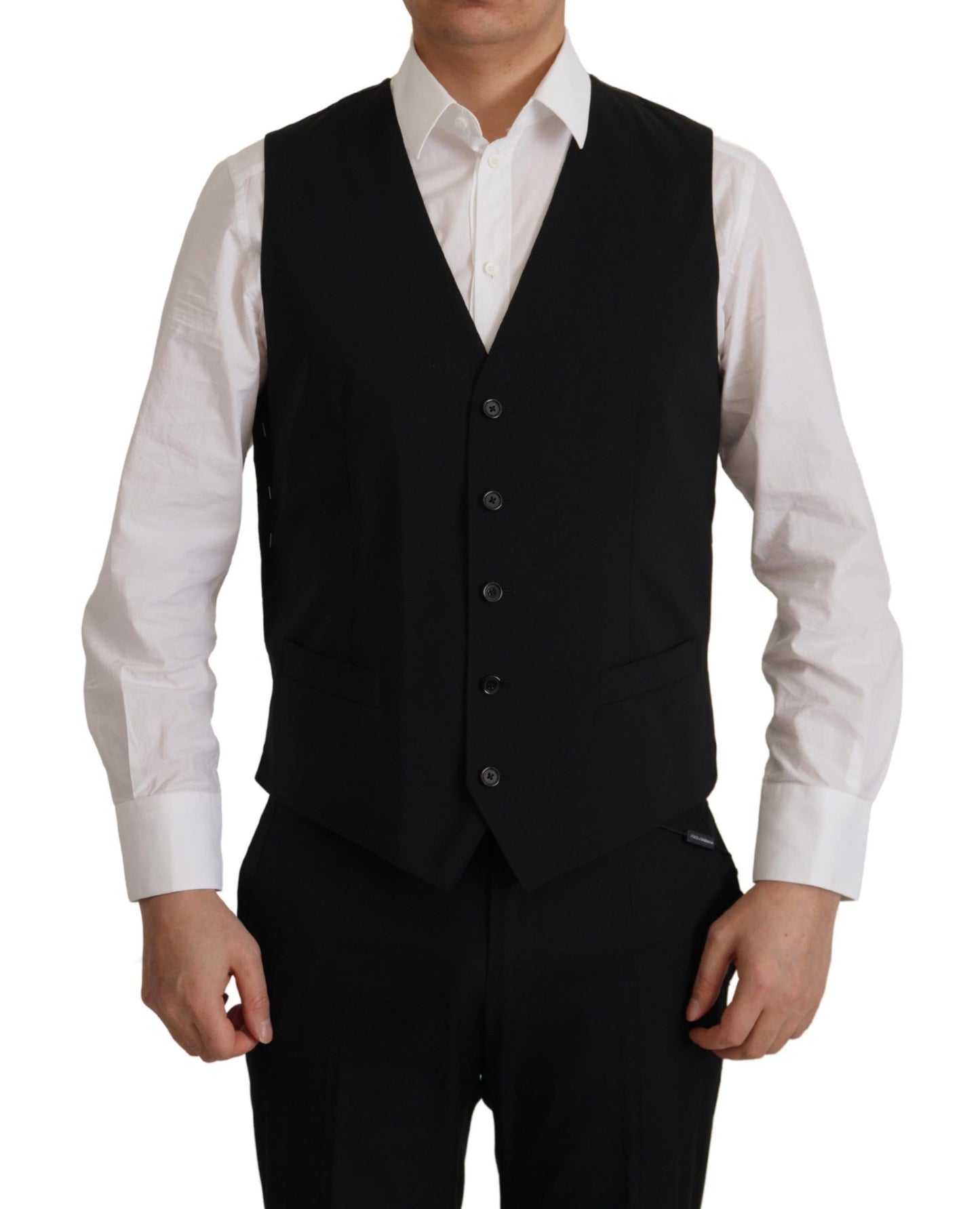 Dolce & Gabbana Elegant Black Martini Blazer and Vest Ensemble IT48 / M