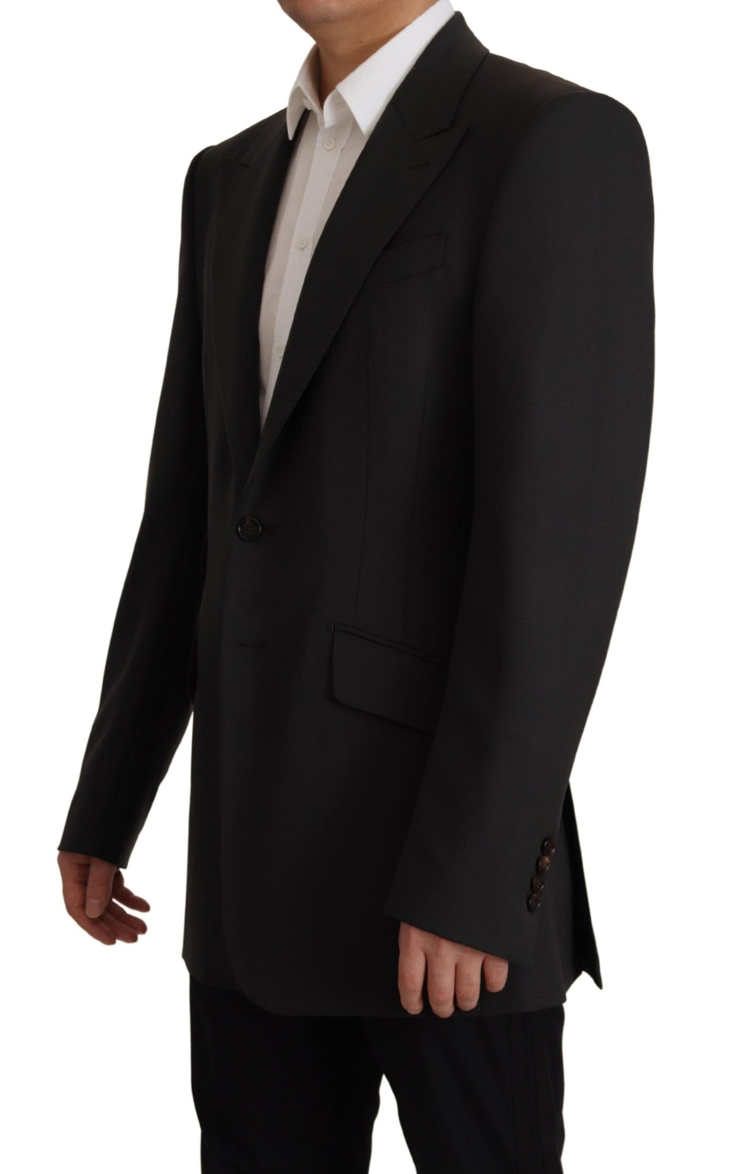 Dolce & Gabbana Elegant Slim Black Wool Blazer Jacket IT48 / M