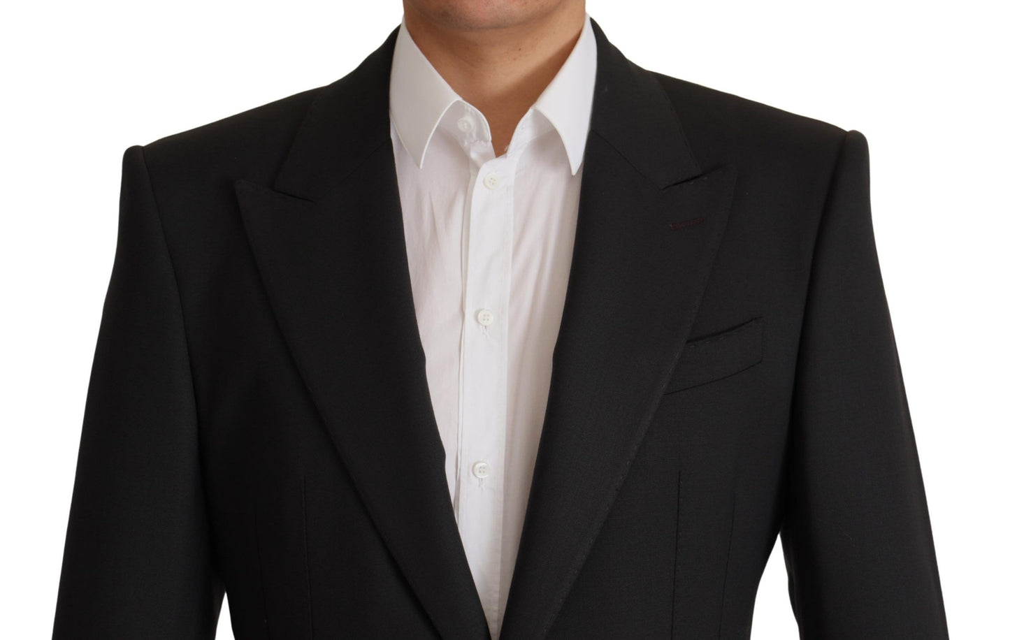 Dolce & Gabbana Elegant Slim Black Wool Blazer Jacket IT48 / M