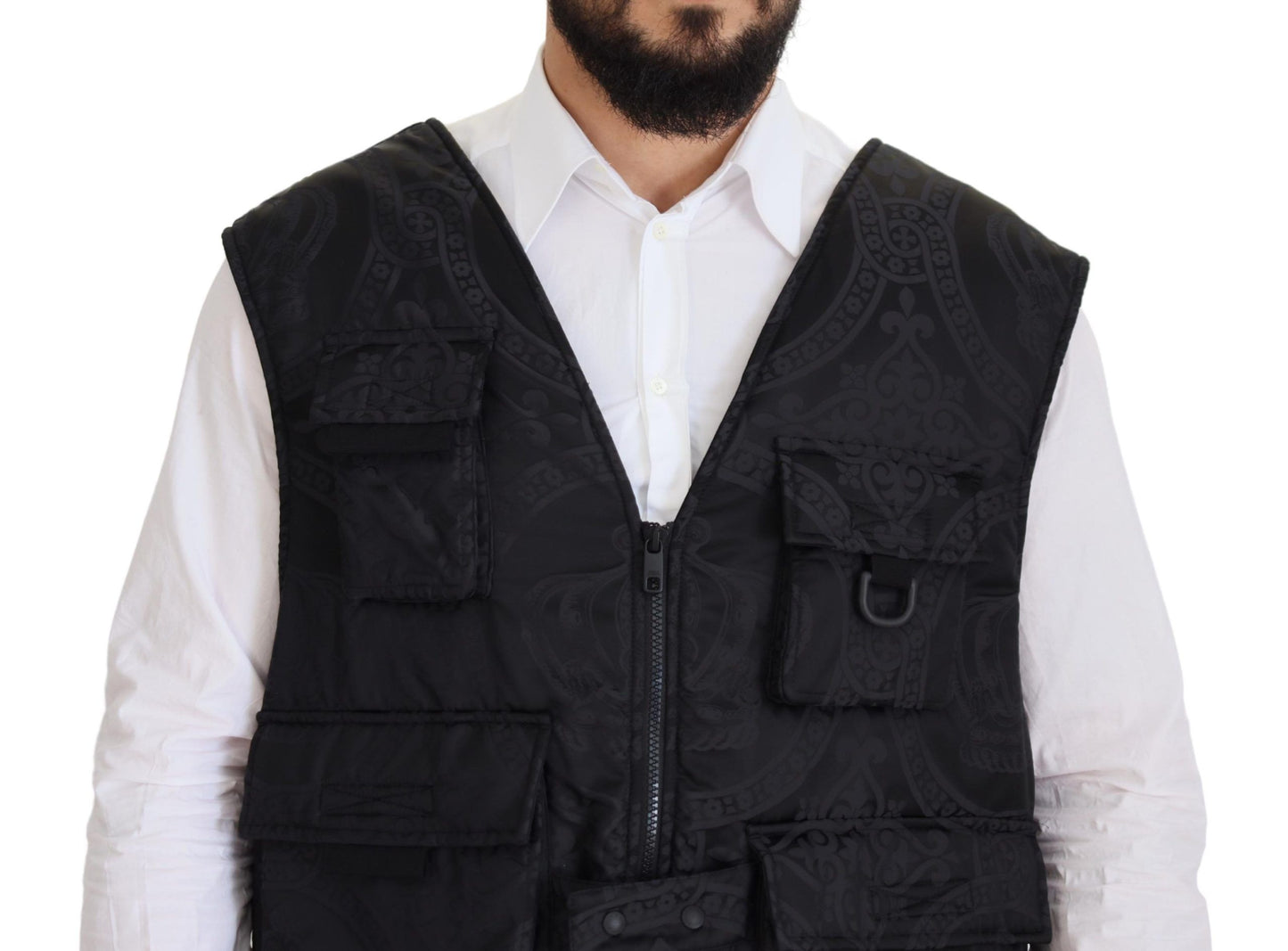 Dolce & Gabbana Elegant Sleeveless Vest Jacket in Black IT50 / L