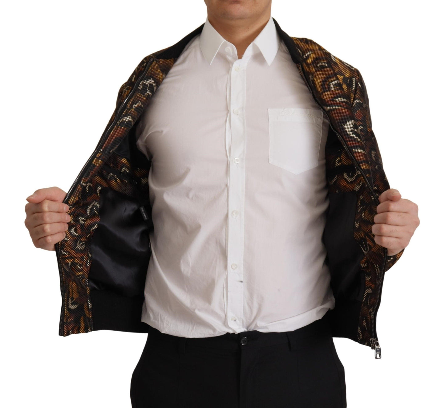 Dolce & Gabbana Elegant Brown Blouson Jacket IT44 / XS