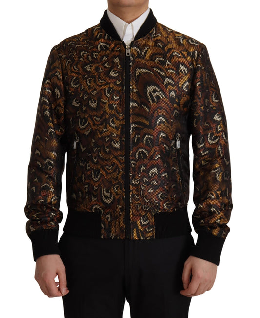 Dolce & Gabbana Elegant Brown Blouson Jacket IT44 / XS