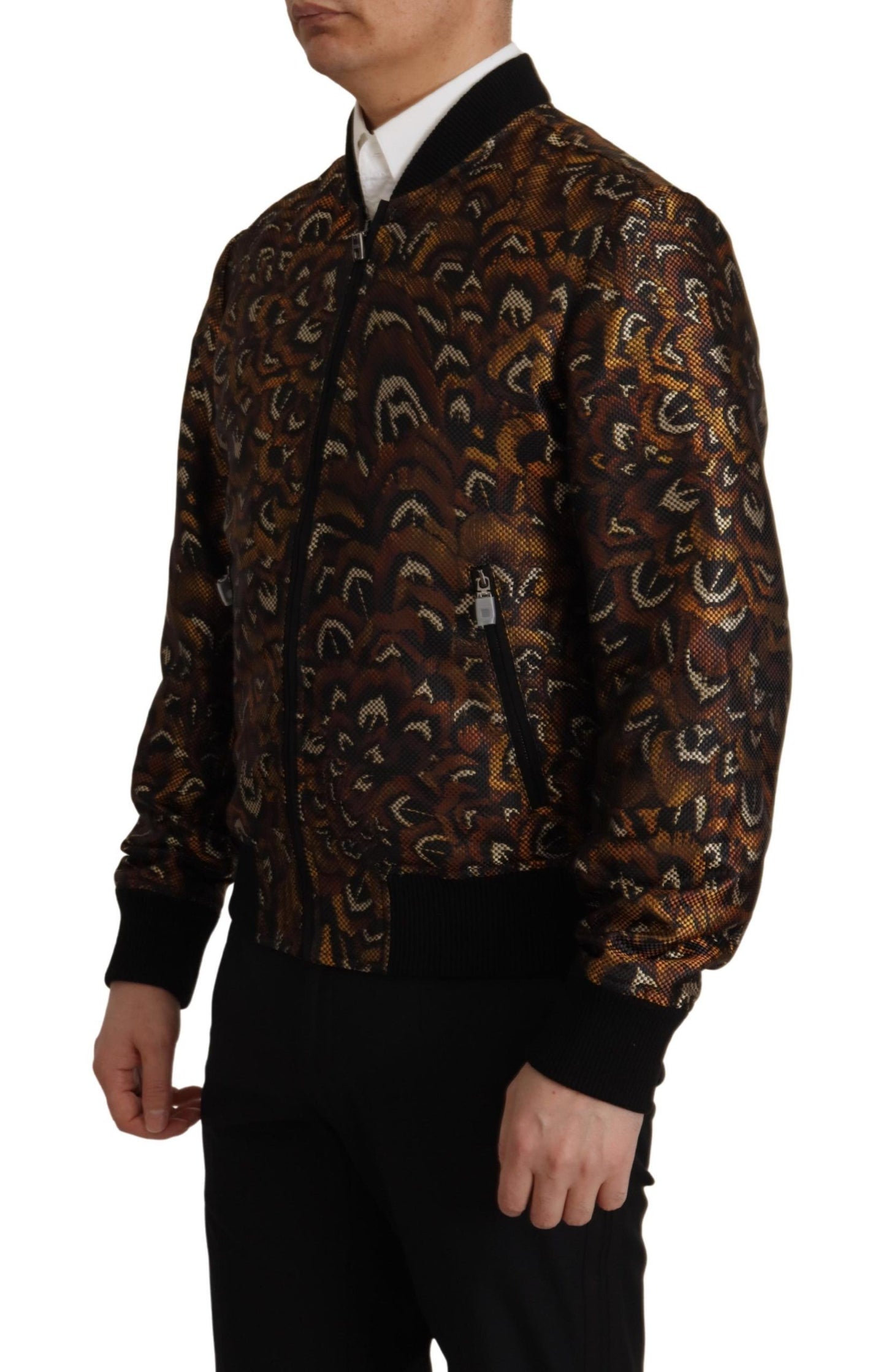 Dolce & Gabbana Elegant Brown Blouson Jacket IT44 / XS